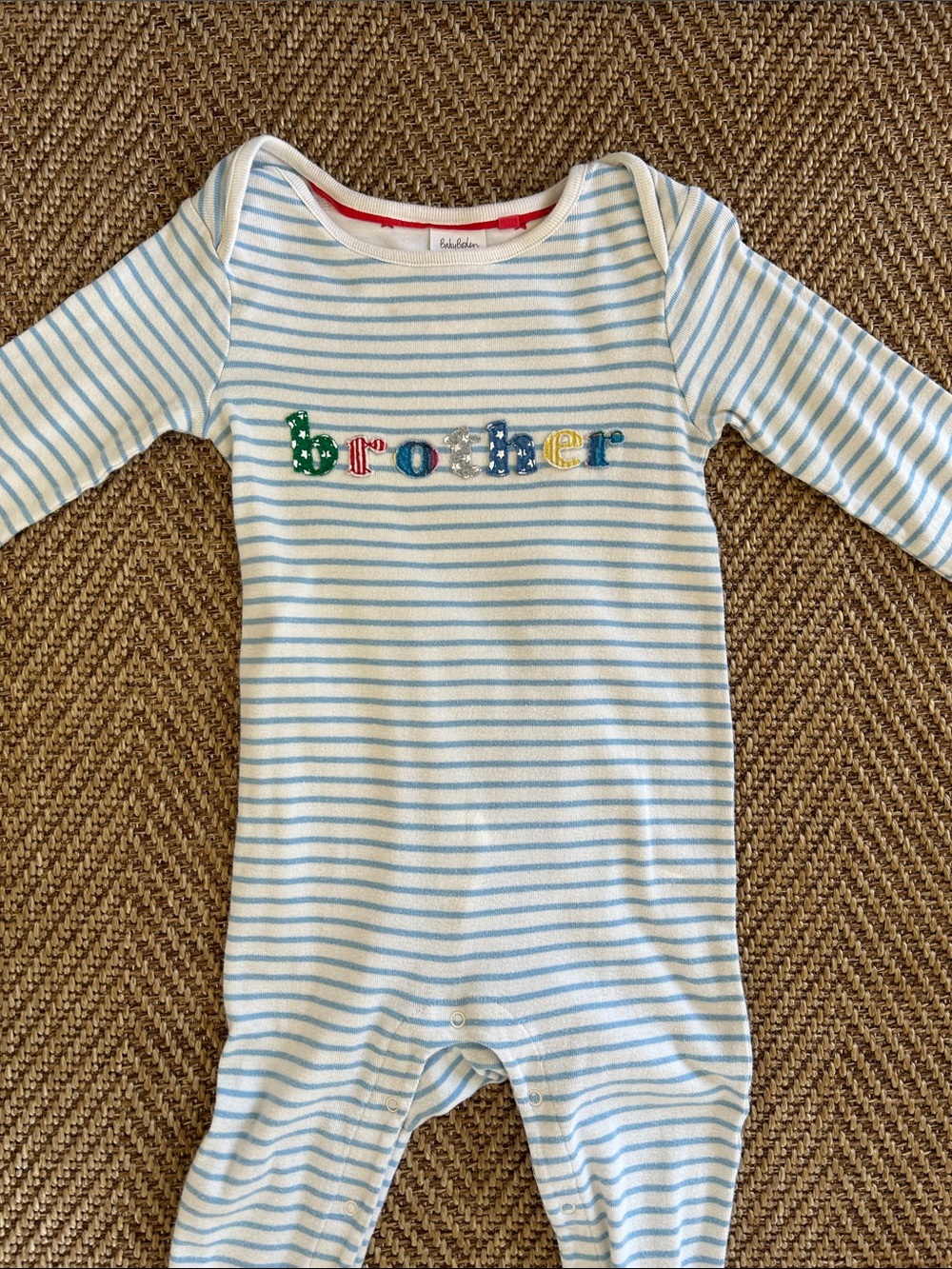 Baby Boden “Brother” Footie Pajamas (Size 18-24m)